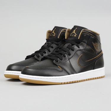 Кецове и обувки Jordan Air Jordan 1 Mid "Black Gold" Черно | 554724-042, 1