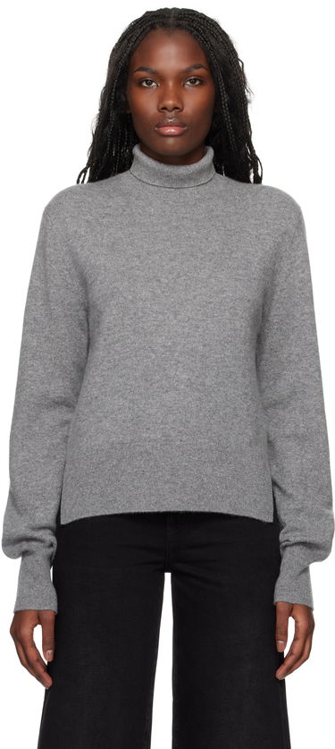 Пуловер TOTEME TOTEME Cropped Turtleneck Sweater Сиво | 244-WRT0405-YA0016, 0