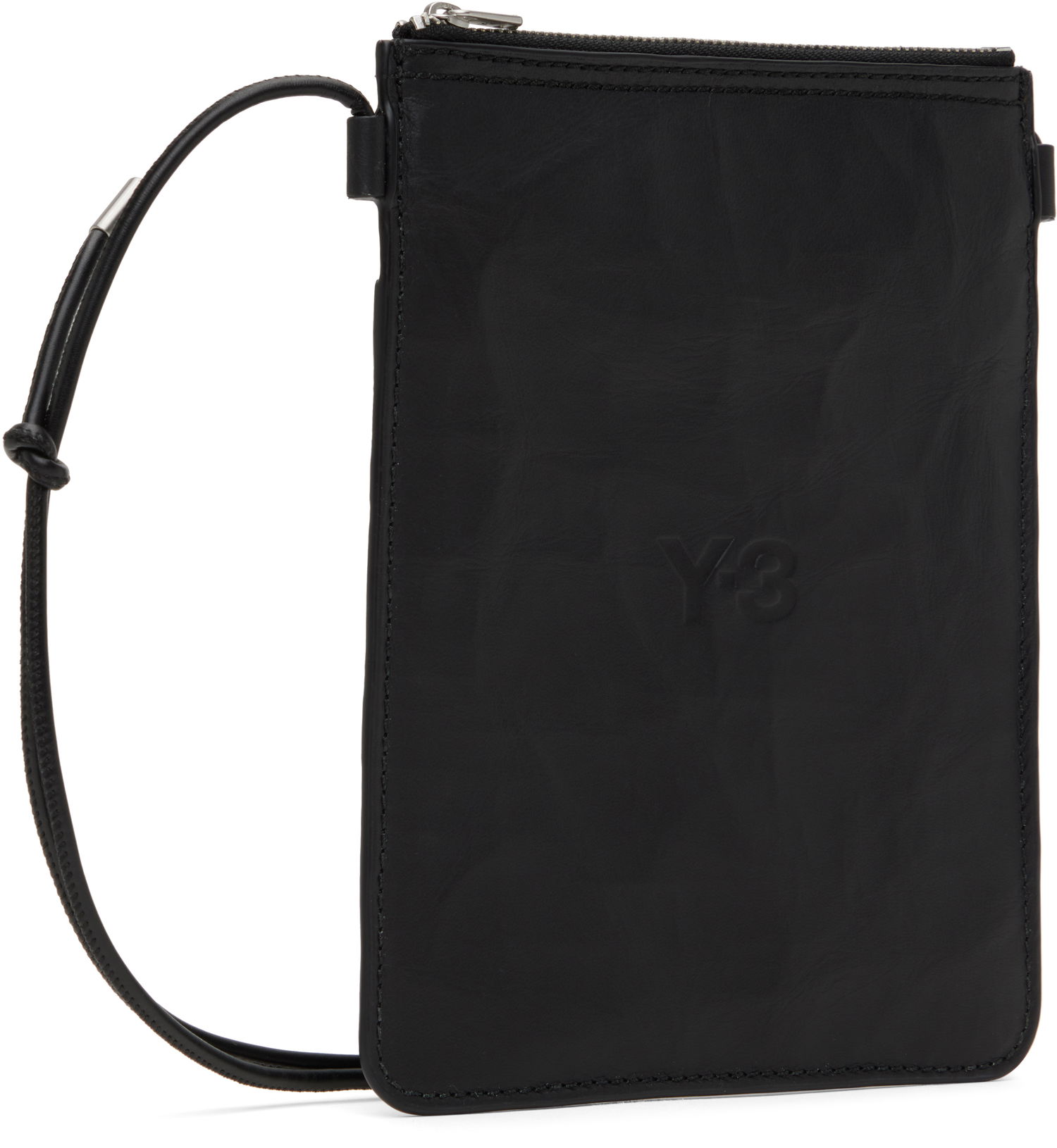 Чанта през рамо Y-3 Y-3 Leather Crossbody Pouch Черно | JD2914, 1