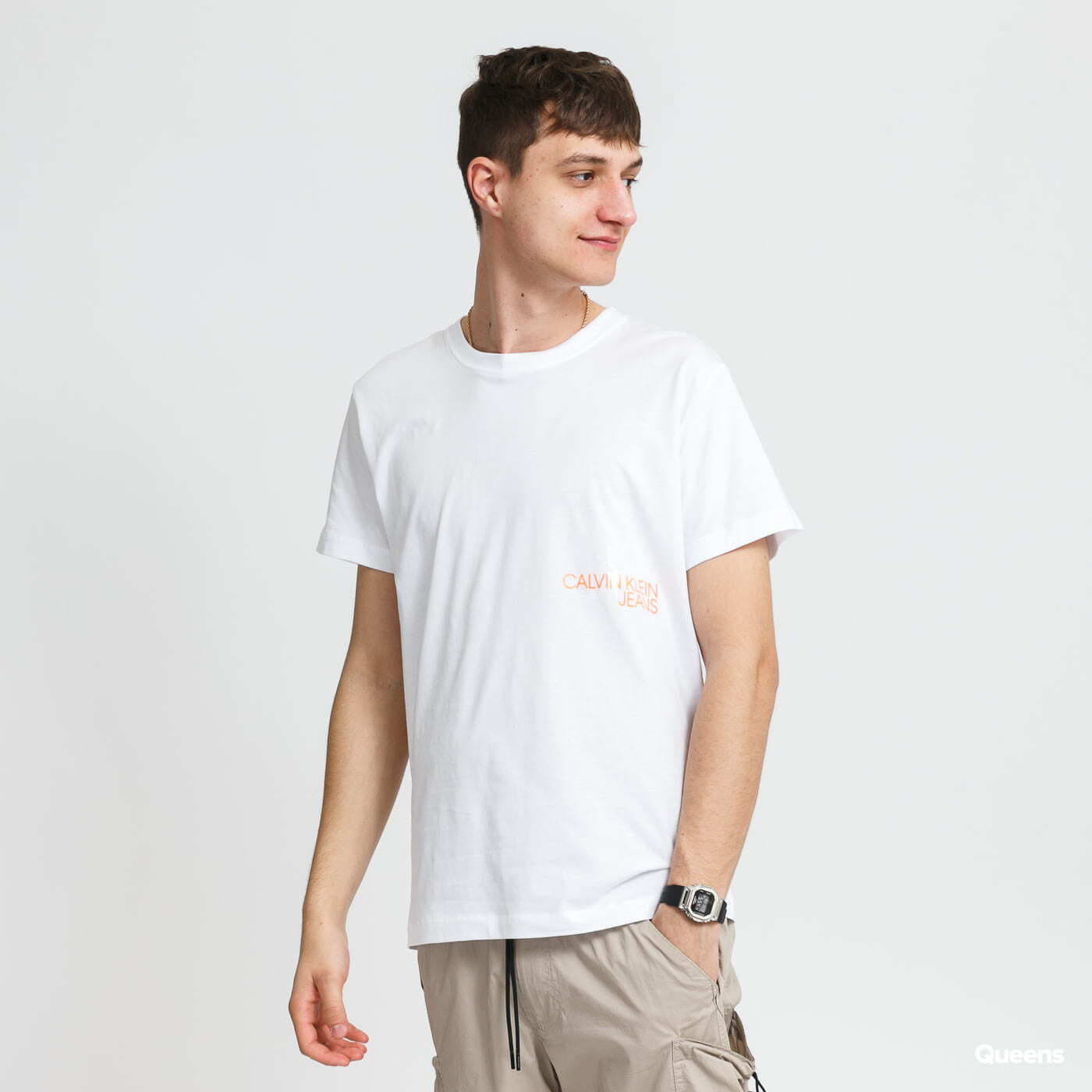 Тениска CALVIN KLEIN Monogram Clear Бяло | J30J317507 YAF, 0