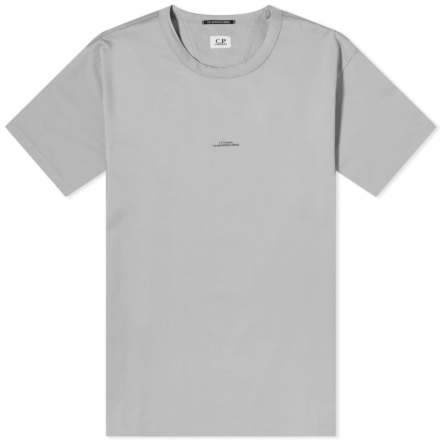 Тениска C.P. Company Metropolis Centre Logo Tee Сиво | 14CMTS198A-006370W-805, 0