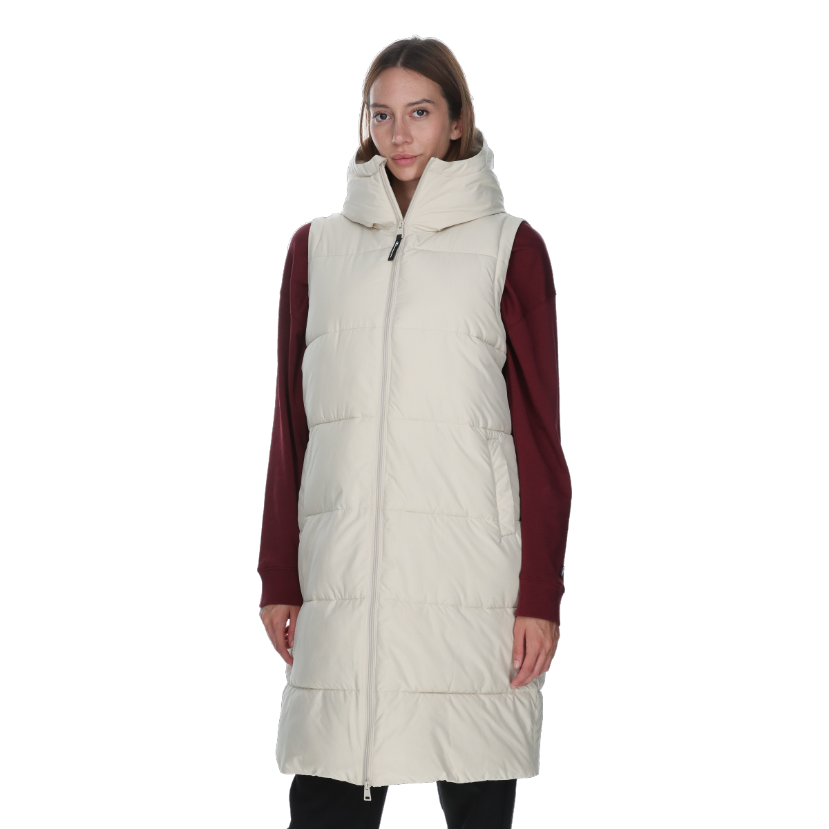 Жилетка Champion Long Hooded Padded Vest Freny Бежово | CHA253F500-92, 0