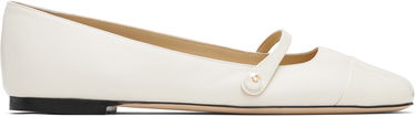 Кецове и обувки Jimmy Choo Jimmy Choo Elisa Ballerina Flats Бяло | ELISA FLAT, 0