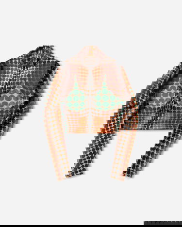 Съкратен топ Jean Paul Gaultier Re-Edition Dotted Mock Neck Long-Sleeve Cropped Top Многоцветен | 26-01-W-TO443-J042P 155060, 0