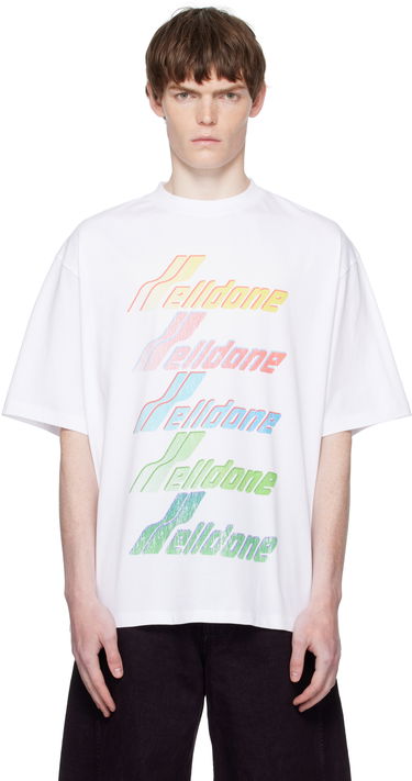 Тениска We11done Multi Rainbow Logo T-Shirt Бяло | WD-TT2-25-755-U-WH, 0