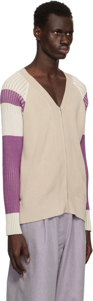 Пуловер KIKO KOSTADINOV Kiko Kostadinov Inex Zip Cardigan Бежово | KKSS25KN03-115, 1