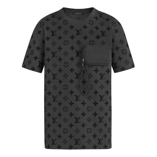 Тениска Louis Vuitton Monogram T-Shirt With Pocket Черно | 1A7QDQ
