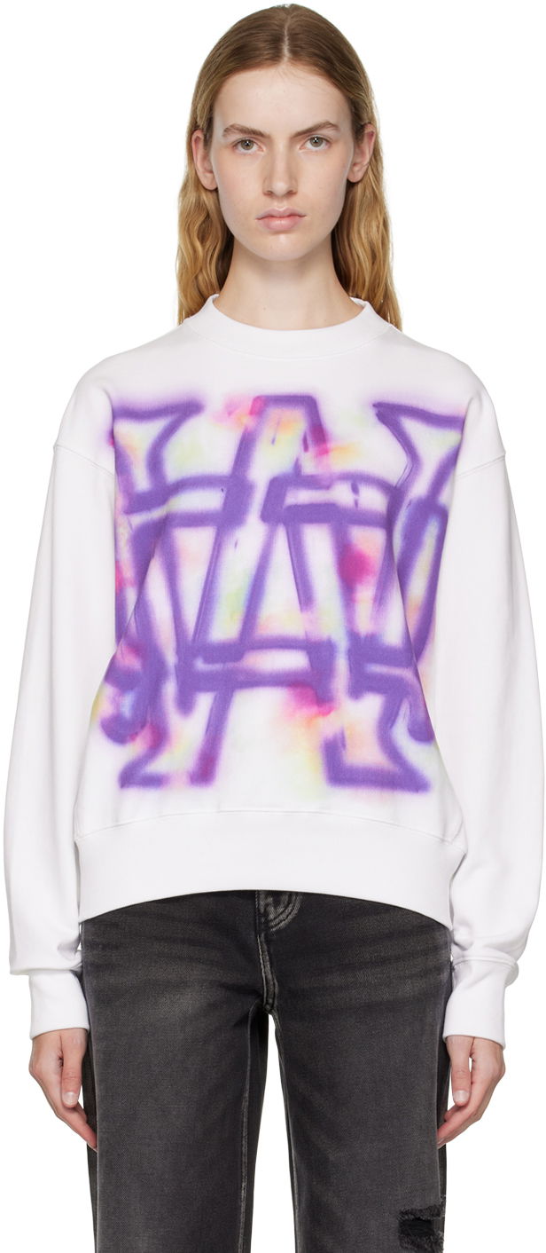 Пуловер We11done We11done Rainbow Symbol Sweatshirt Бяло | WD-TS3-22-829-U-WH, 0