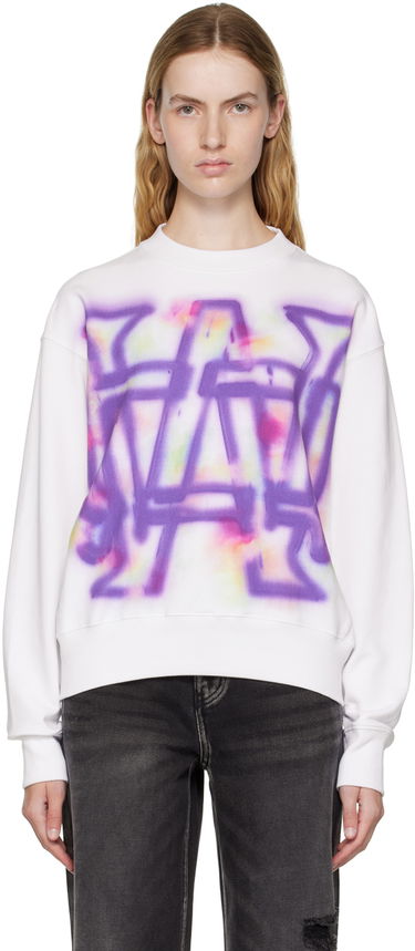 Пуловер We11done We11done Rainbow Symbol Sweatshirt Бяло | WD-TS3-22-829-U-WH, 0