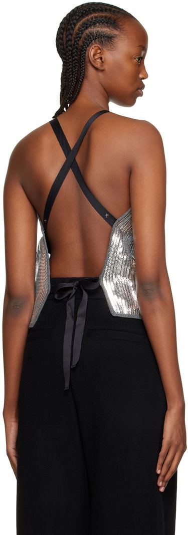 Сутиен We11done We11done Sequin Camisole Top Сиво | WD-KT3-22-656-W-SV, 2