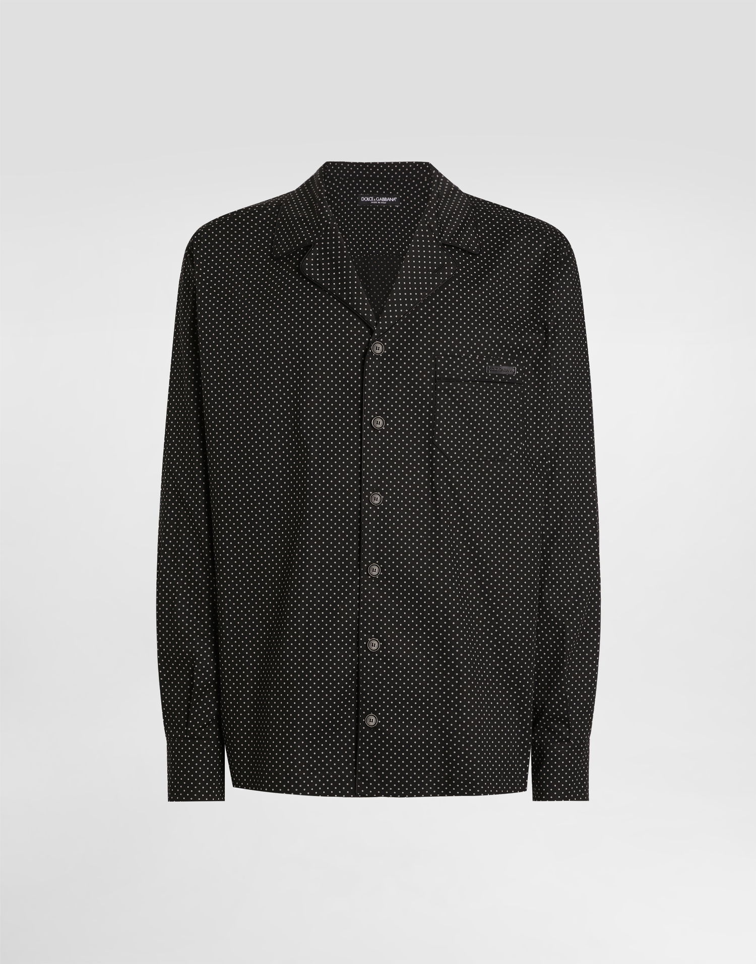Риза Dolce & Gabbana Dolce & Gabbana Microprinted Vanity Button-Up Shirt Черно | G5IF1TFMRBNS8030, 0