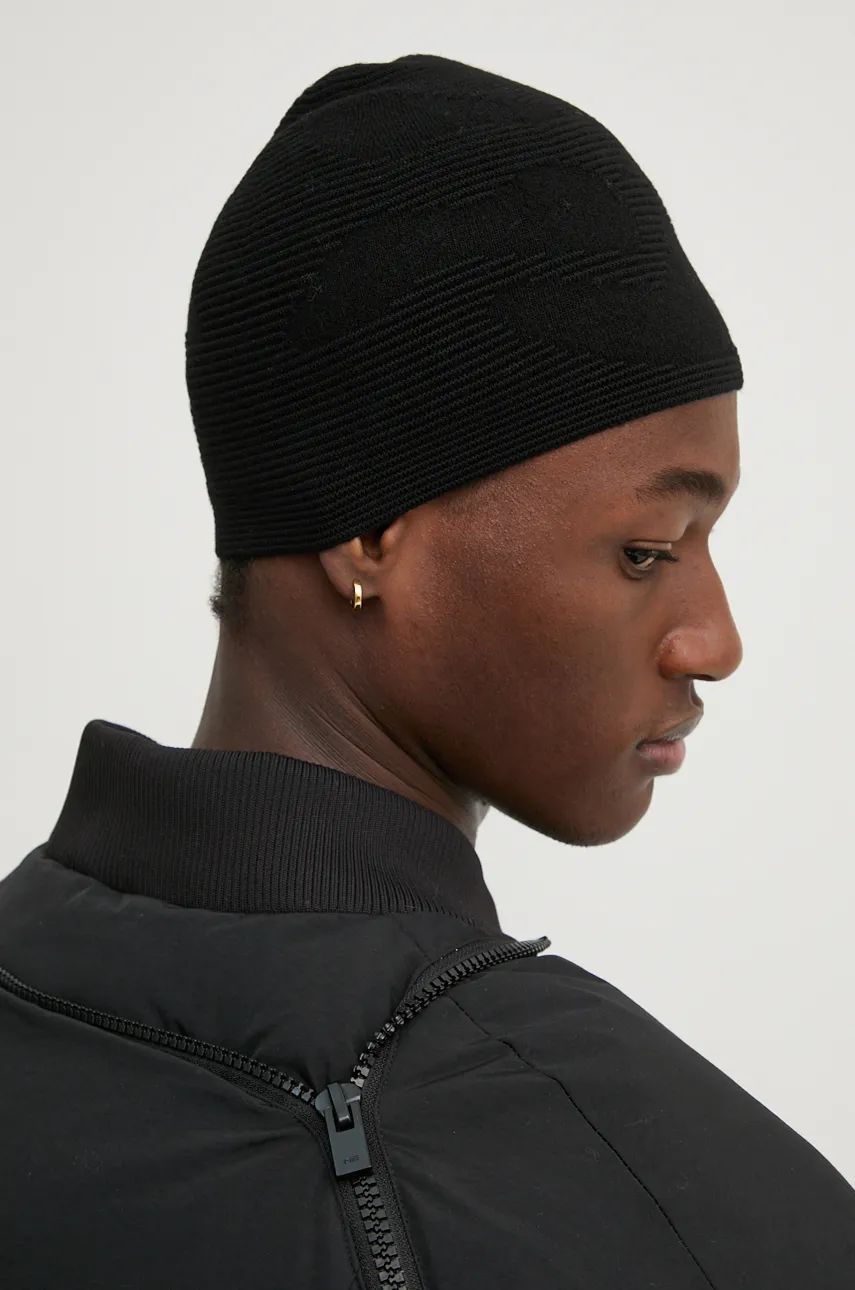 Шапка HELIOT EMIL Thin Knit Beanie Черно | AW24.16.108.BLK01, 1