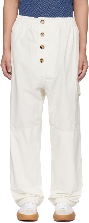 Карго панталони Bottega Veneta Light Cotton Twill Trousers Бяло | 807487V4CS03043, 0
