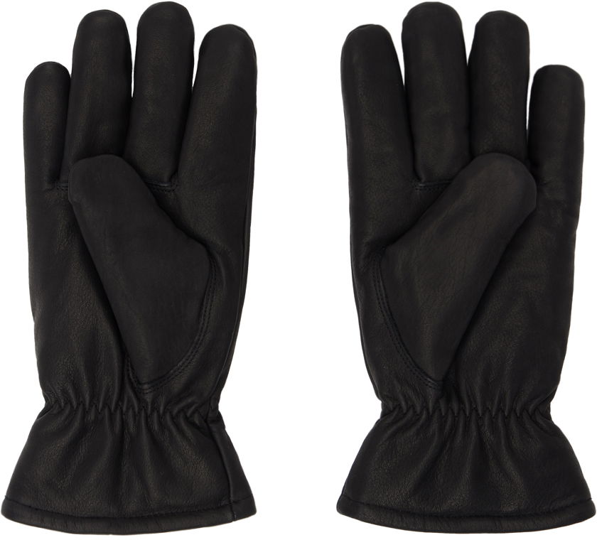 Ръкавици Carhartt WIP Leather Gloves With Elastic Wrist Черно | I030900, 1