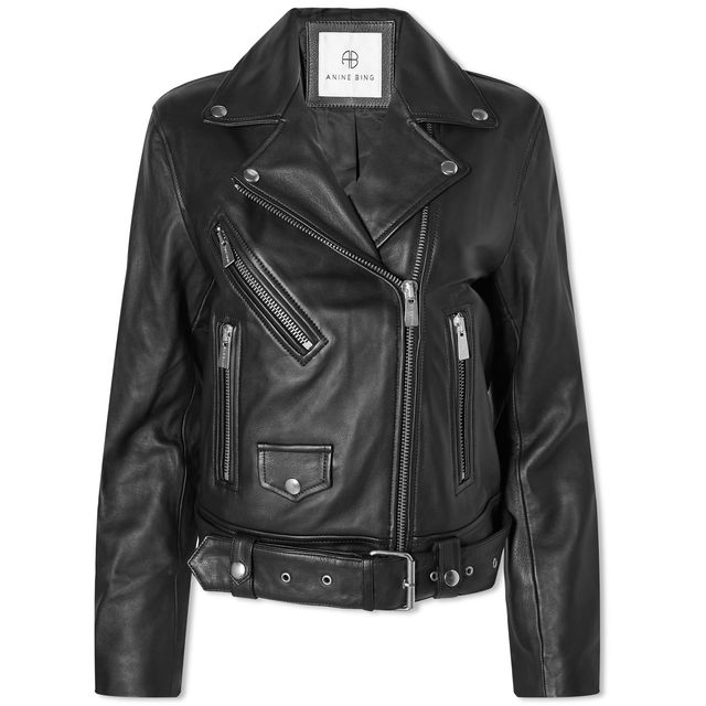 Benjamin Black Moto Leather Jacket Size Large