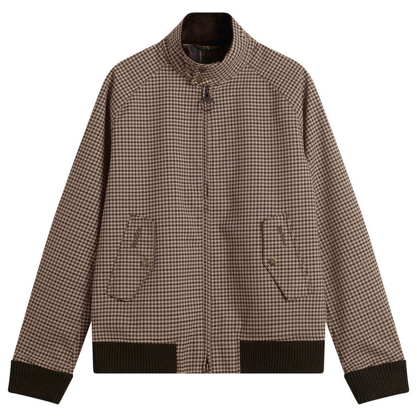 Яке бомбър Barbour x Baracuta Porton Showerproof Houndstooth Jacket Кафяво | MSP0152BE51