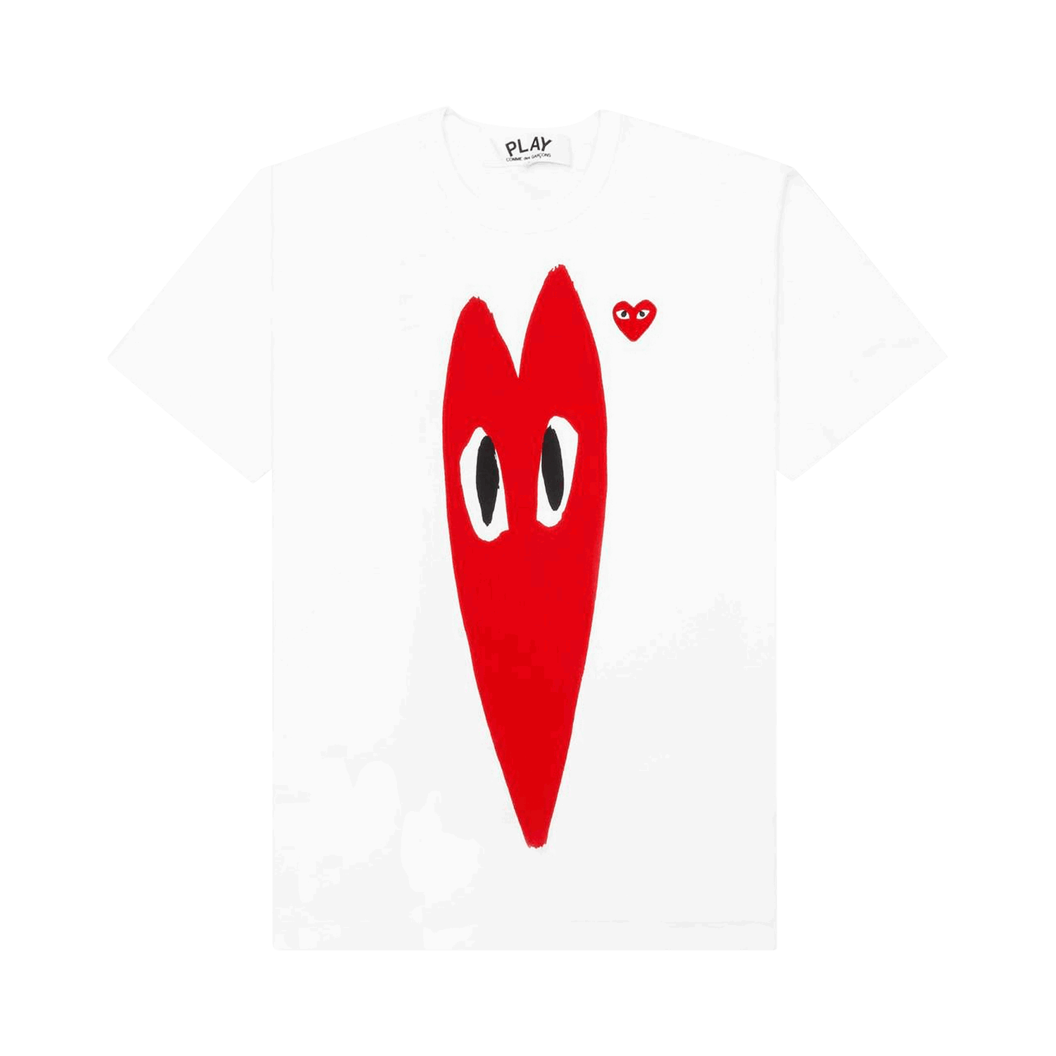 Тениска Comme des Garçons PLAY Red Emblem Long Heart T-Shirt Бяло | AZ T224 051 1, 0