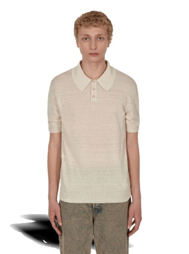 Поло тениска Maison Margiela Linen Polo Shirt Бежово | S50GL0040S17990 102F