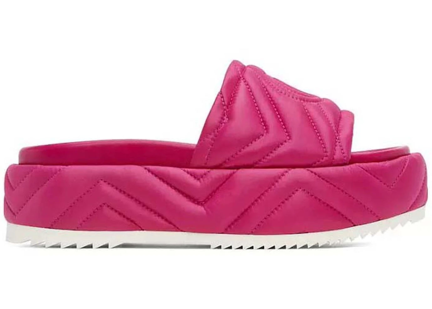 Кецове и обувки Gucci Quilted Angelina Platform 55 mm Sandal Lovely Pink W Розово | 723382 FQL00 5422, 0