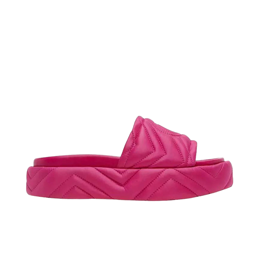 Кецове и обувки Gucci Quilted Angelina Platform 55 mm Sandal Lovely Pink W Розово | 723382 FQL00 5422