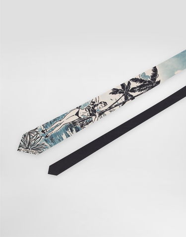 Аксесоари Dolce & Gabbana Dolce & Gabbana Pin-up Print Silk Tie Тъмно синьо | GT147EG0TJ5HB5RL, 2