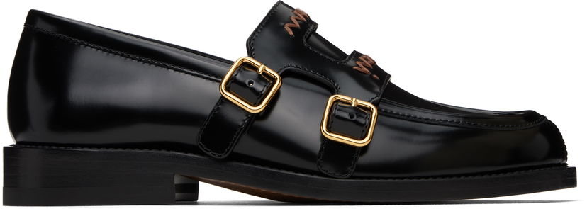 Облекло Marni Marni Bambi 3.0 Double Buckle Loafers Черно | MOMS006002 PS679