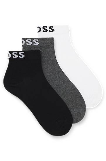 Чорапи BOSS Three-pack of short-length socks with logos Многоцветен | 50533849, 0