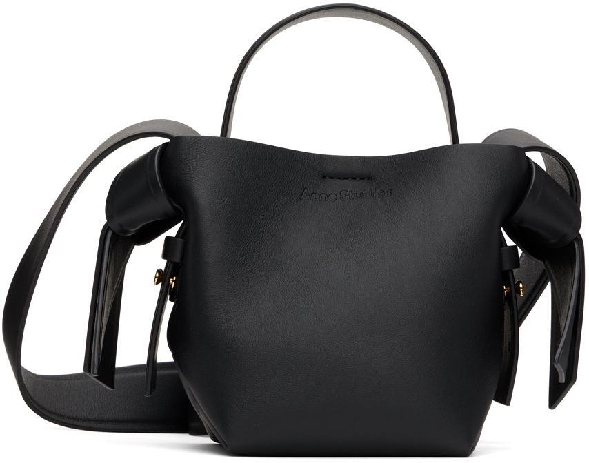 Голяма пазарска чанта Acne Studios Micro Musubi Tote Bag Черно | A10095-, 0