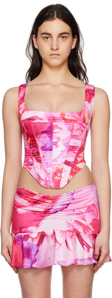 Пола Miaou Miaou Campbell Floral Print Corset Top Розово | 7020SS4DYR, 0