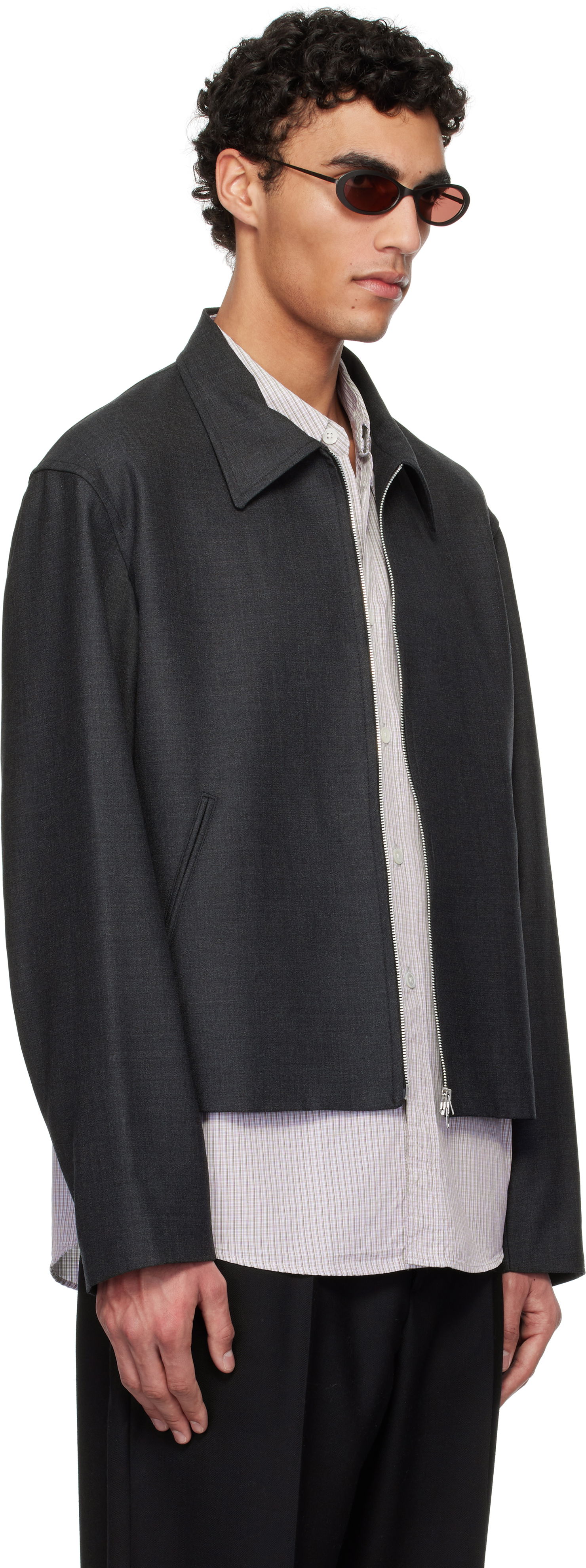 Яке бомбър OUR LEGACY Our Legacy Mini Cropped Jacket Сиво | M2250MP, 1