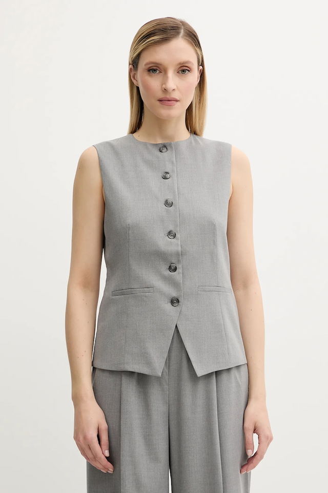SARUMA Single-breasted Sleeveless Vest
