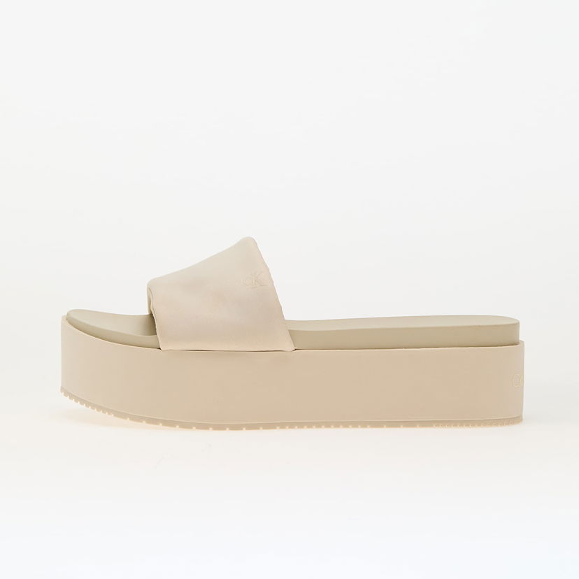 Кецове и обувки CALVIN KLEIN Flatform Sandal Slid Beige Бежово | YW0YW01791 AEO
