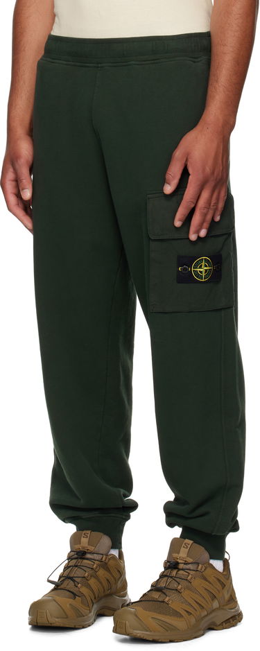 Спортни панталони Stone Island Stone Island Brushed Organic Cotton Fleece Sweatpants Зелено | K2S15 6200003 S0A20, 3