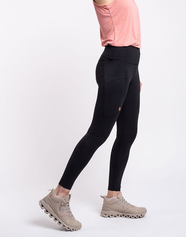 Клинове FJÄLLRÄVEN Abisko Tights Черно | 84773-550, 2