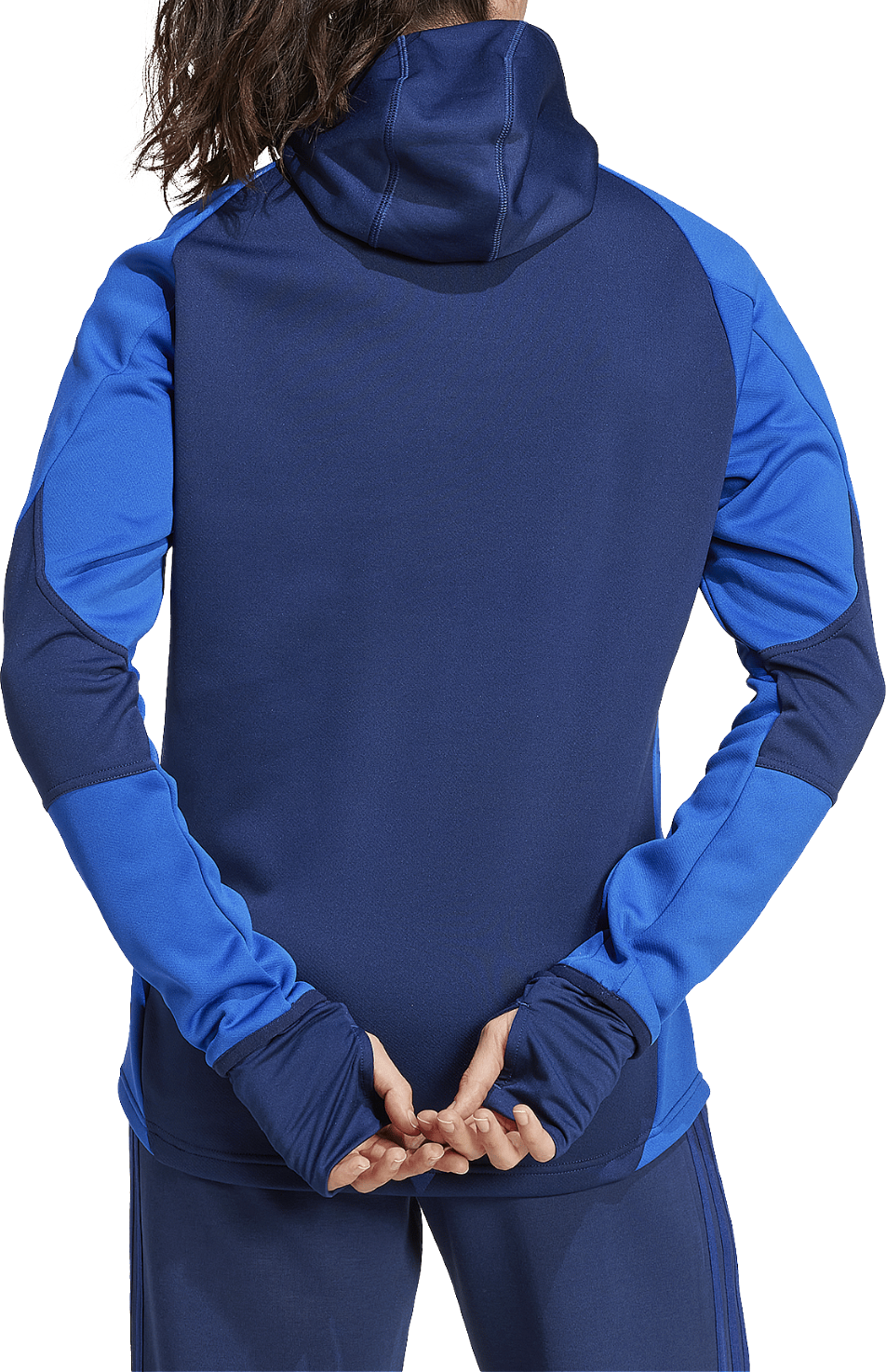 Суитчър adidas Originals Tiro 24 Competition Winterized Hooded Padded Quarter-Zip Training Top with Thumbholes Синьо | iy0122, 1