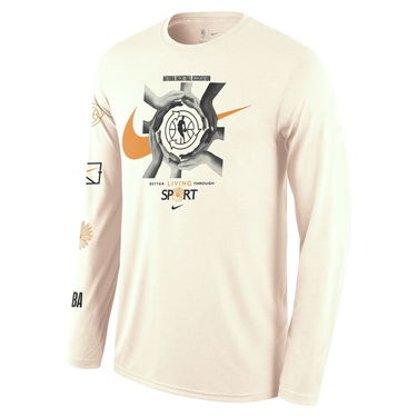 Тениска Nike Team 31 Courtside Long-Sleeve Tee Бежово | DN3902-901, 0