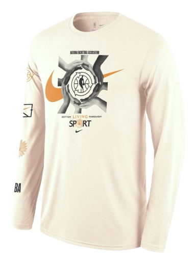 Тениска Nike Team 31 Courtside Long-Sleeve Tee Бежово | DN3902-901