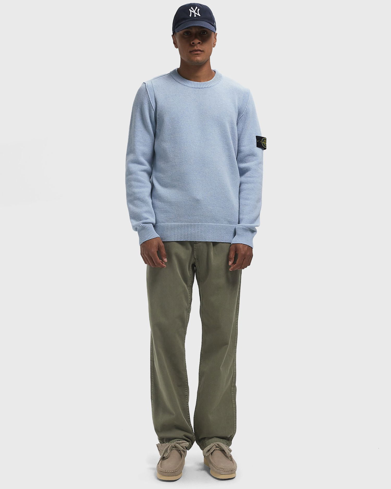 Пуловер Stone Island Stone Island Knitted Crew Neck Sweater Синьо | K2S155100072S00A3.V0041, 1
