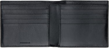 Портфейл Balenciaga Embroidered Logo Leather Wallet Черно | 5945492AA931000, 2