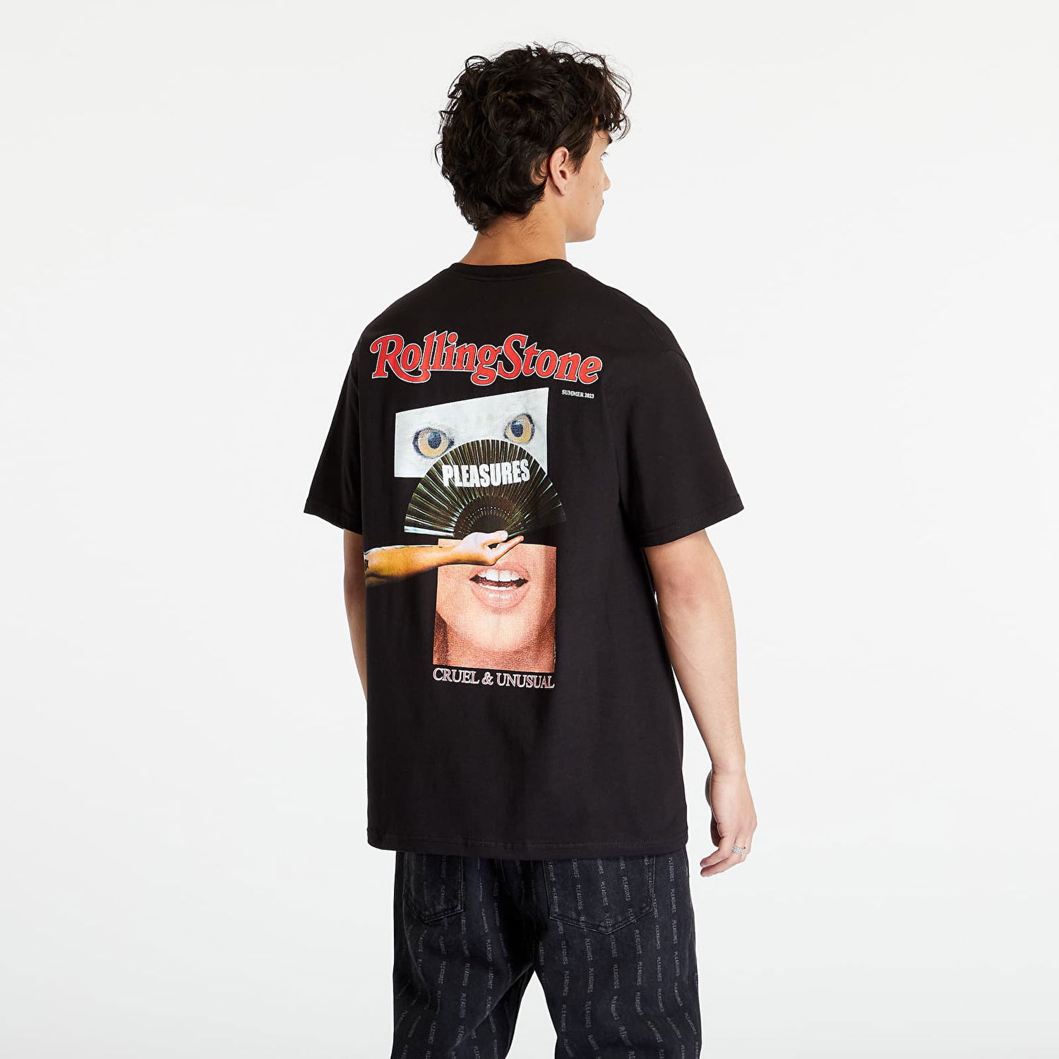 Тениска Pleasures Rolling Stone T-Shirt Черно | P23SU056 BLACK, 0