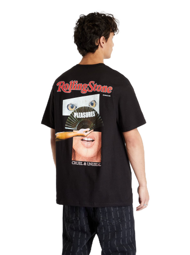 Тениска Pleasures Rolling Stone T-Shirt Черно | P23SU056 BLACK