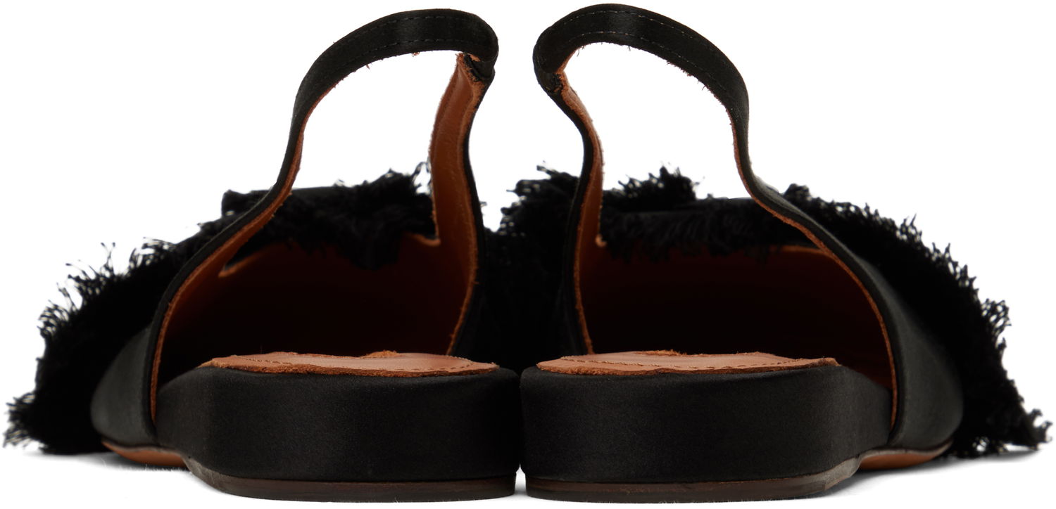 Кецове и обувки LANVIN Lanvin Slingback Ballerina Flats Черно | FW-FSMA02-SATN-A24, 1