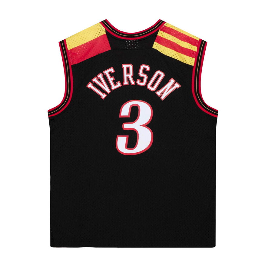 Фланелка Mitchell & Ness NBA Philadelphia 76ers Allen Iverson Alternate Spain Jersey Черно | SMJY4203-P7606AIVBLCK, 1