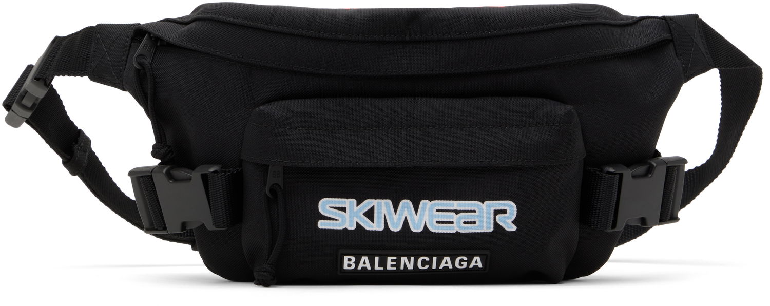 Чанта за кръста Balenciaga Black Ski Belt Bag Черно | 770881-2ABEN-1000, 0