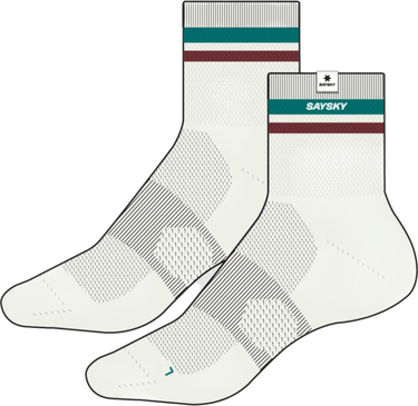 Чорапи Saysky Saysky Logo Combat Quarter Socks Бяло | ouaso403c101-ouaso403c101, 1