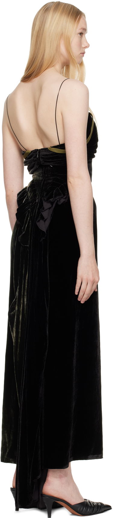Pокля Maison Margiela Maison Margiela Velvet Maxi Dress Зелено | S51DG0003 M35345, 2