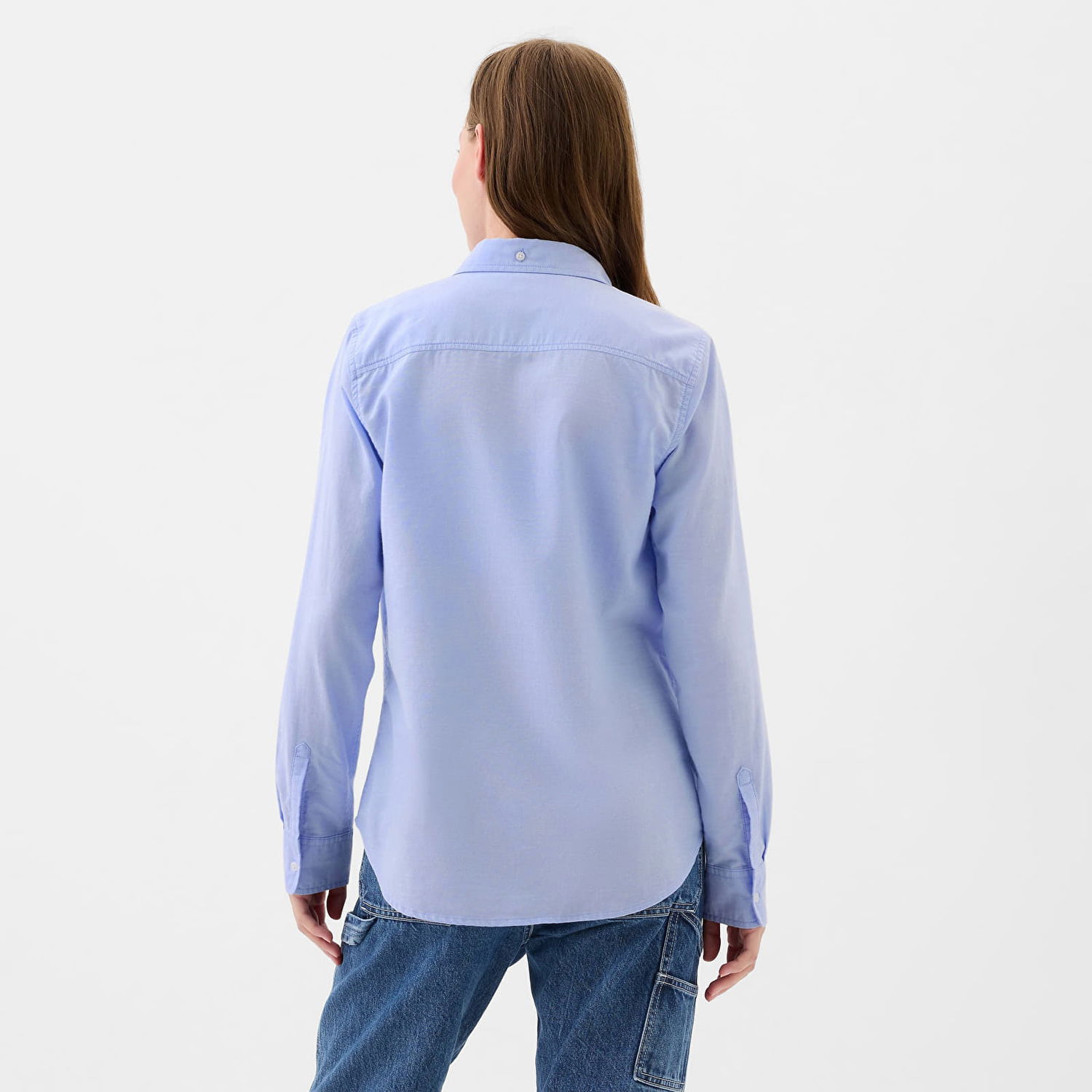 Риза GAP Shirt Logo Fitted Oxford Shirt Light Blue XL Синьо | 886912-01, 1