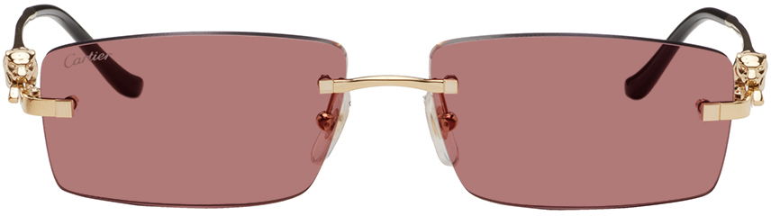 Слънчеви очила Cartier Rectangular Sunglasses Розово | CT0430S-009, 0