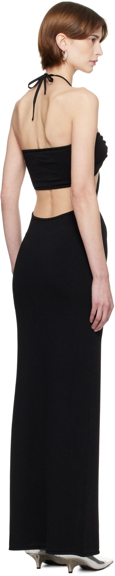 Pокля Coperni Coperni Knitted Halter Maxi Dress Черно | COPML135Y3010, 2