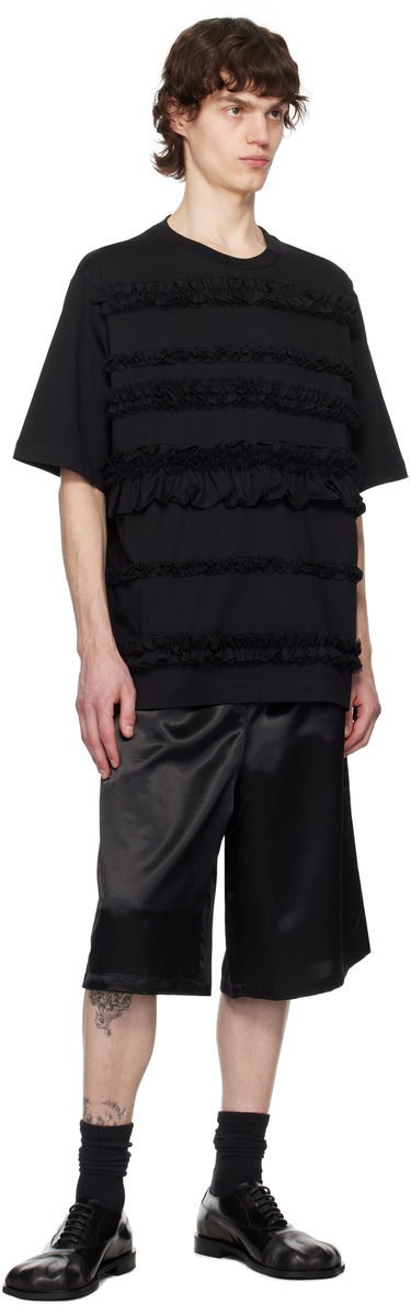 Тениска Simone Rocha Simone Rocha Ruffle Frill T-Shirt Черно | 5325 0553, 3